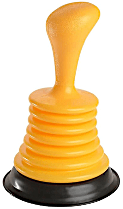 This is an image of a yellow small plunger