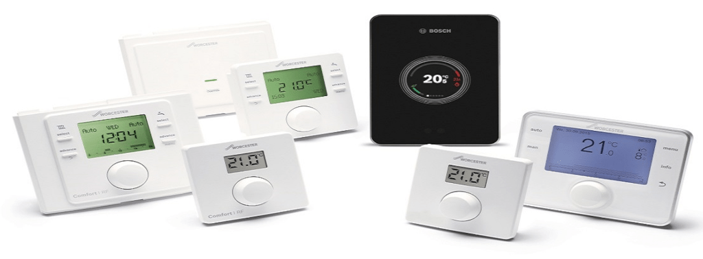 This is an image of various Worcester Bosch heating controls